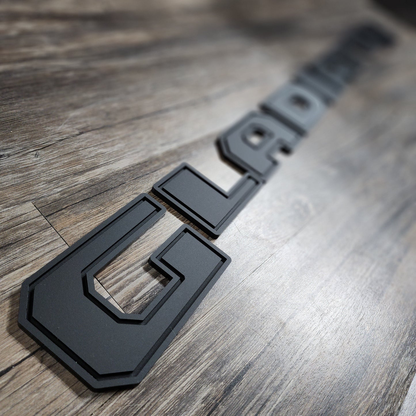 Jeep "GLADIATOR" Tailgate Emblem - Two Color Negative