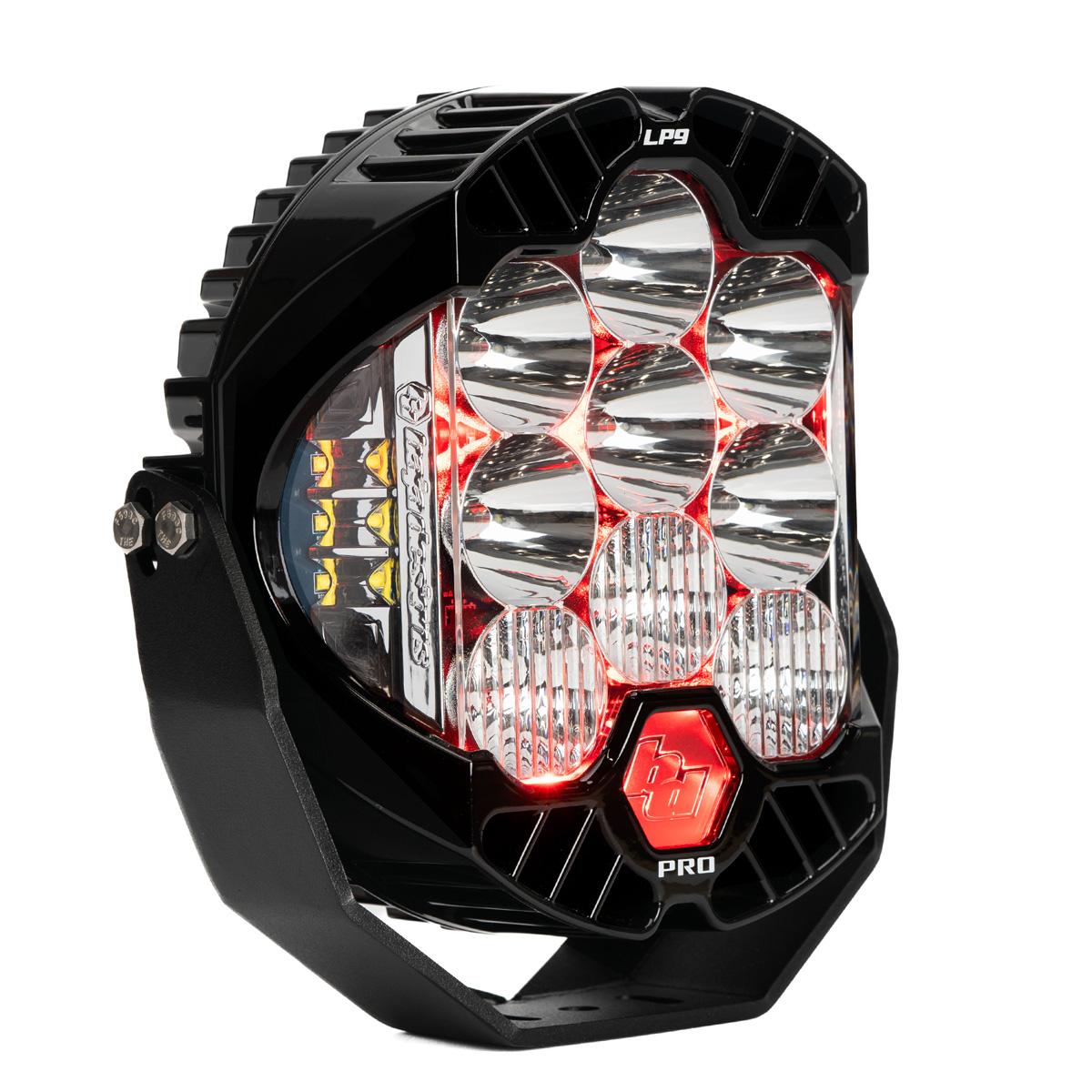 LP9 Pro LED Auxiliary Light Pod Light Pattern Driving/Combo Red Backlight Clear Lens Baja Designs - 320014