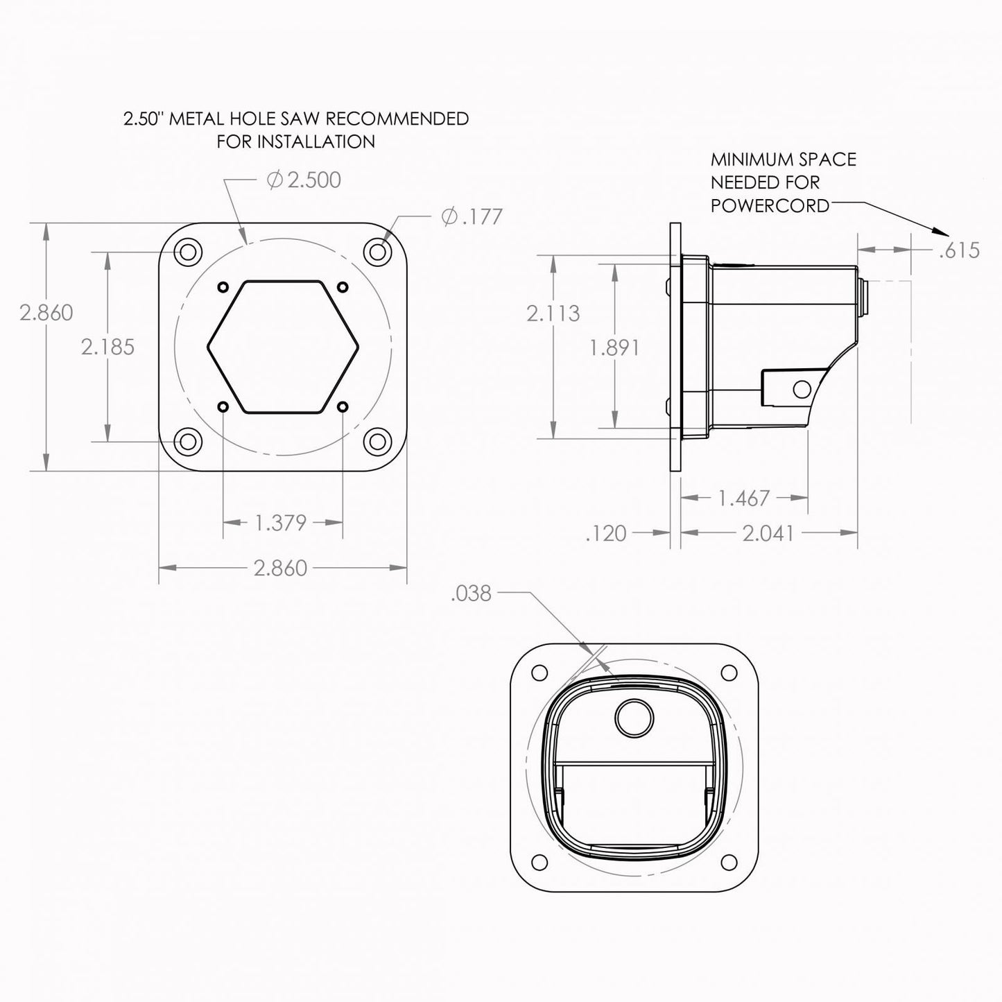 S1 Flush Mount Work/Scene LED White Baja Designs - 381006WT