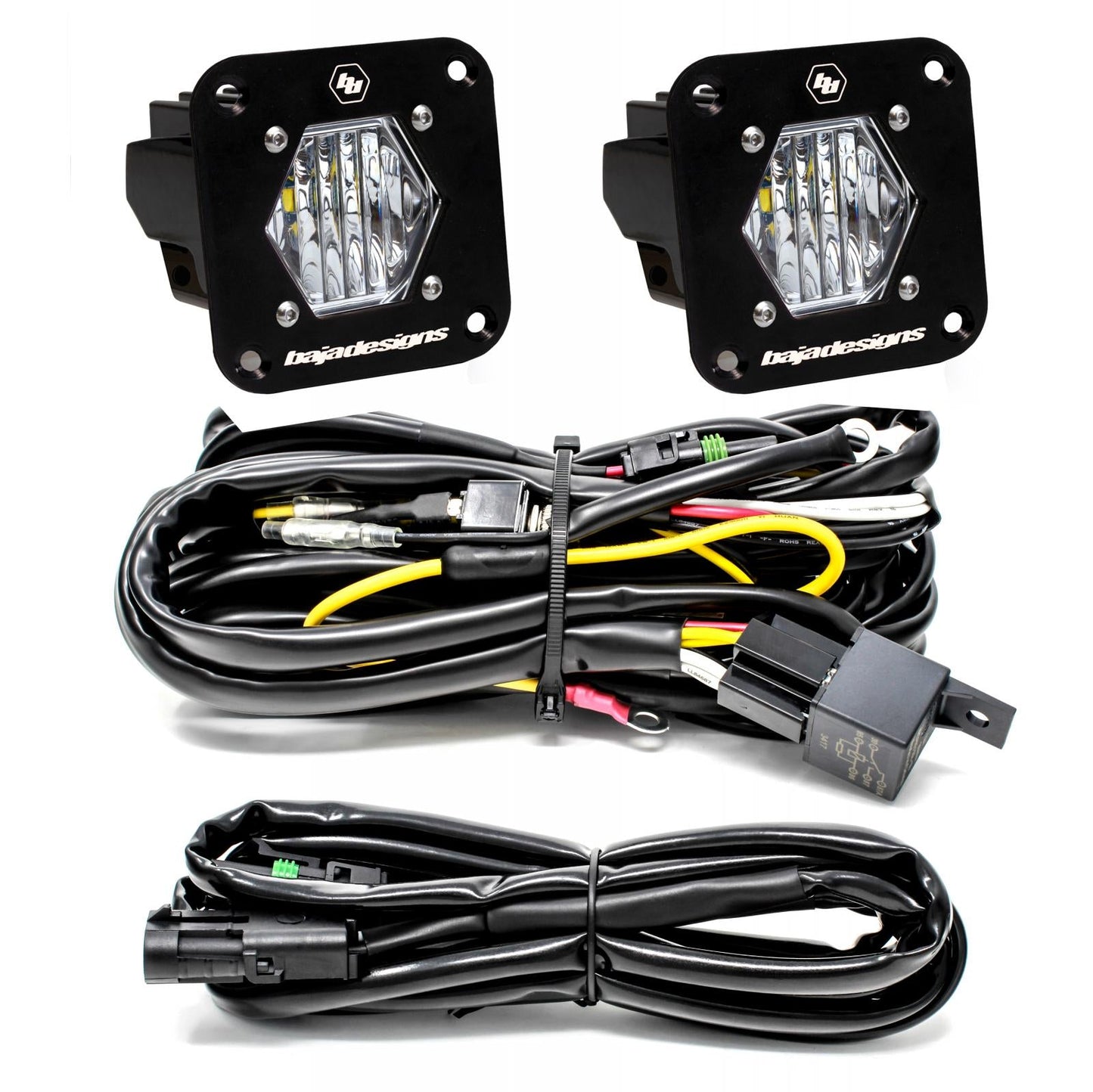 LED Light Pods S1 Pair Wide Cornering LED Flush Mount Backup Kit Baja Designs - 387808