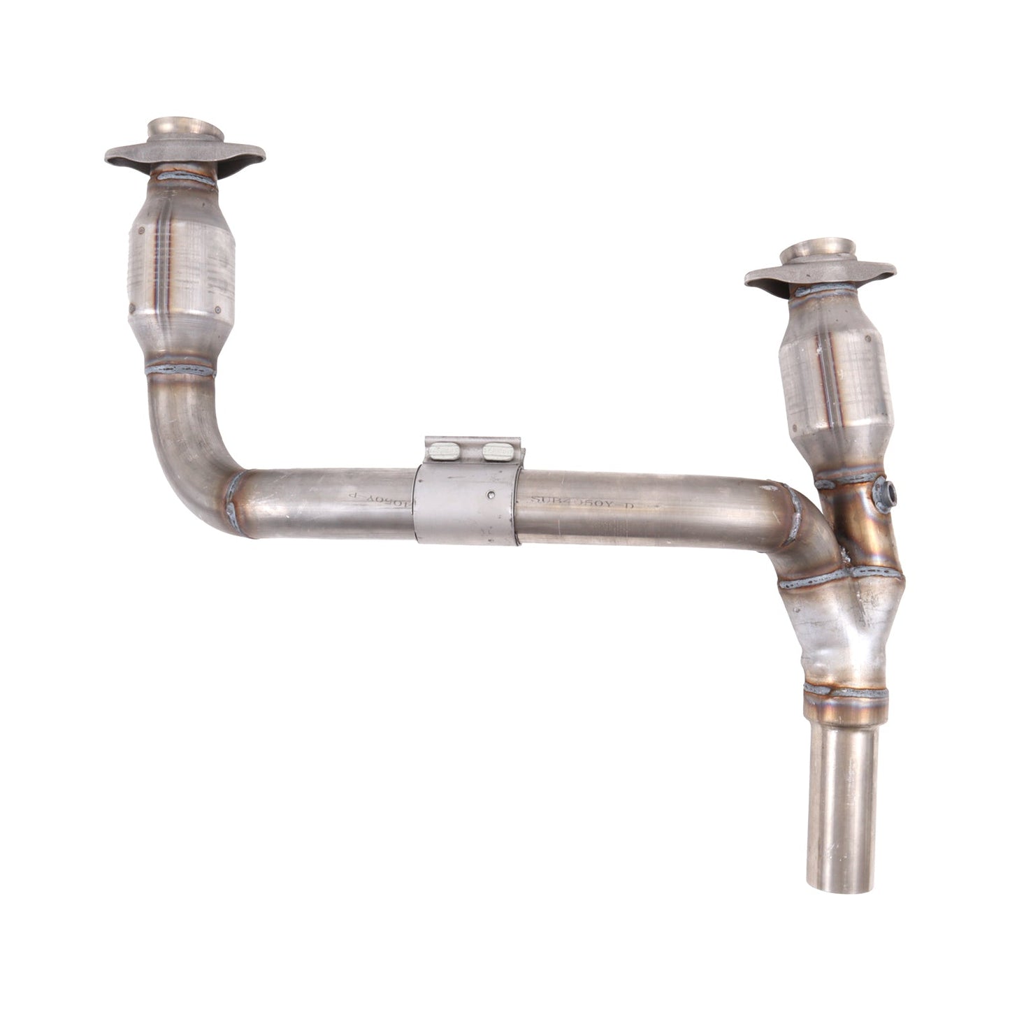 Jeep Wrangler 3.8 1-5/8 Long Tube Exhaust Headers With High Flow Cats Polished Silver Ceramic 07-11