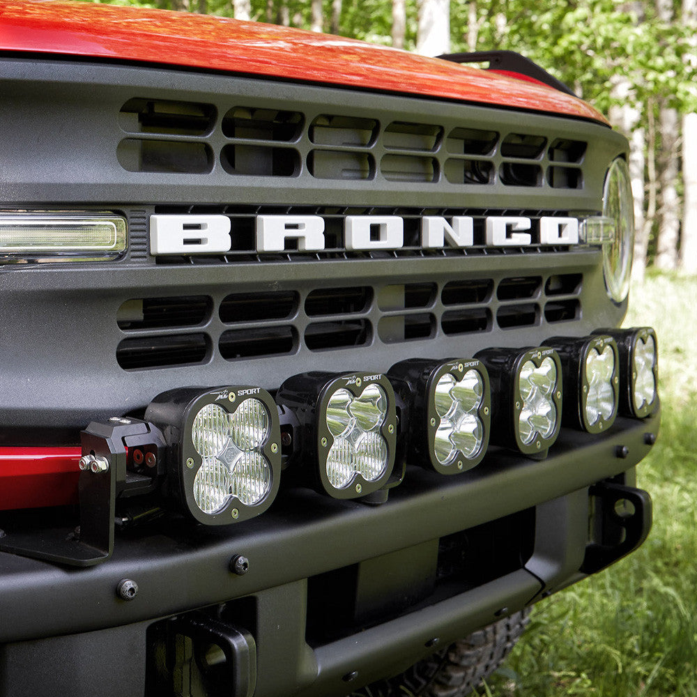 6 X Linkable Light Bar For 21-Up Ford Bronco Steel Bumper Mount Baja Designs - 447750
