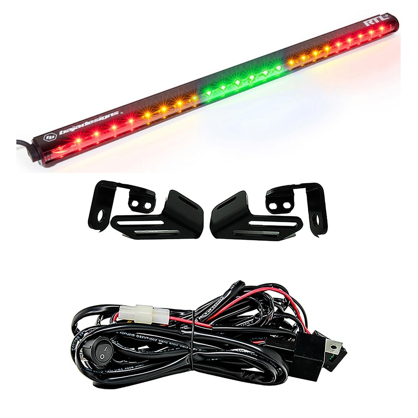 RTL 30 inch Rear Tail Light Kit 18 Wildcat XX Green No Turn Signal Baja Designs - 447835