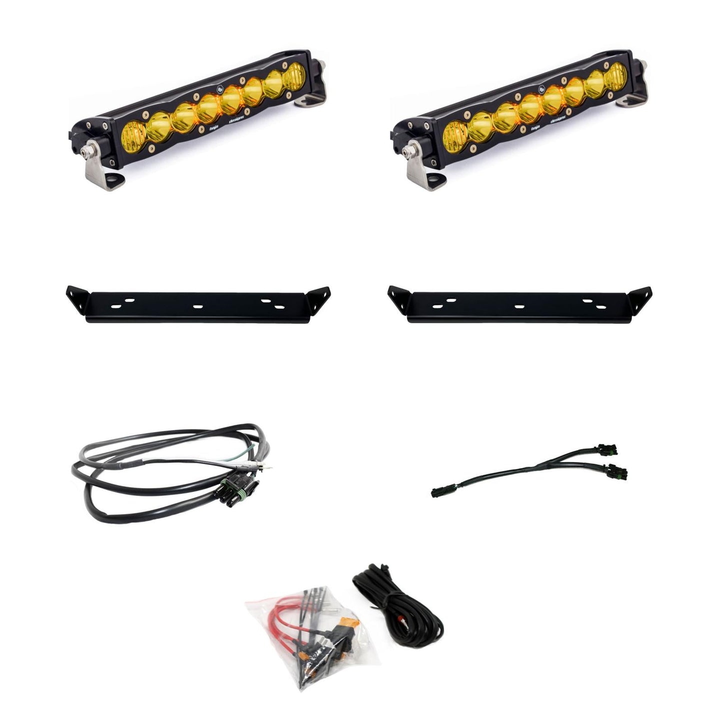 10 Inch S8 D/C Baja Amber Behind Grill Kit fits 21-On Ford Raptor Baja Designs - 448066
