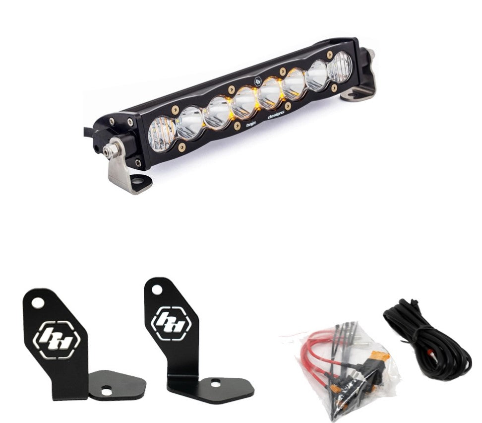 Polaris Pro-R S8 10 Inch Hood Mount Kit Clear Baja Designs - 448101