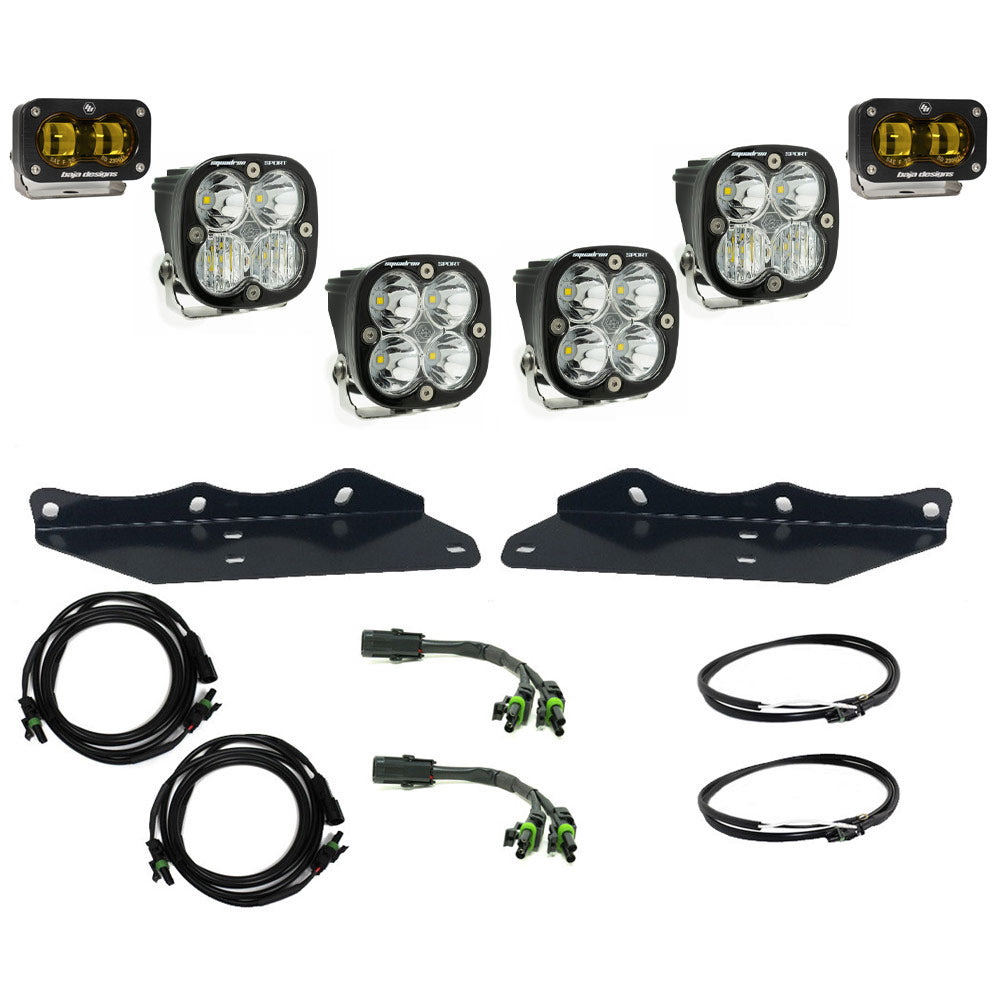 Ford Raptor (17-20) Fog Pocket Kit S2 SAE Baja Amber Sportsman Baja Designs - 448176