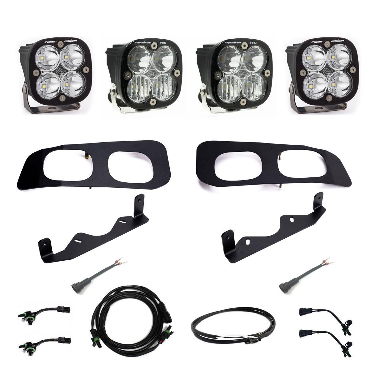 Ford Super Duty 2023-On Dual Unlimited Fog Pocket Upfitter Kit Baja Designs - 448255UP