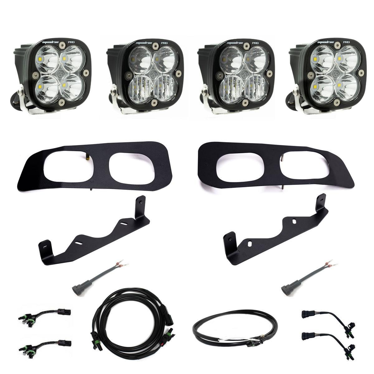 Ford Super Duty 2023-On Dual Pro Fog Pocket Upfitter Kit Baja Designs - 448256UP