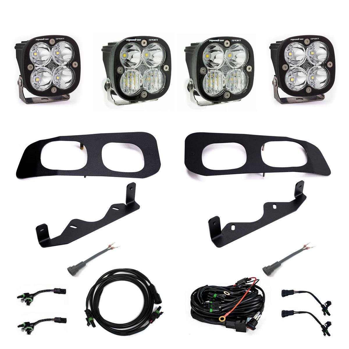 Ford Super Duty 2023-On Dual Sportsmen Fog Pocket Kit Baja Designs - 448257