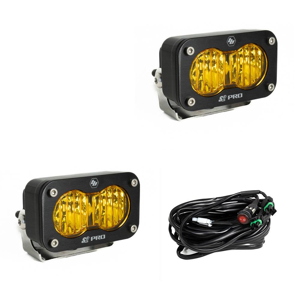 Wide Cornering LED Baja Amber S2 Pro Pair Baja Designs - 487815