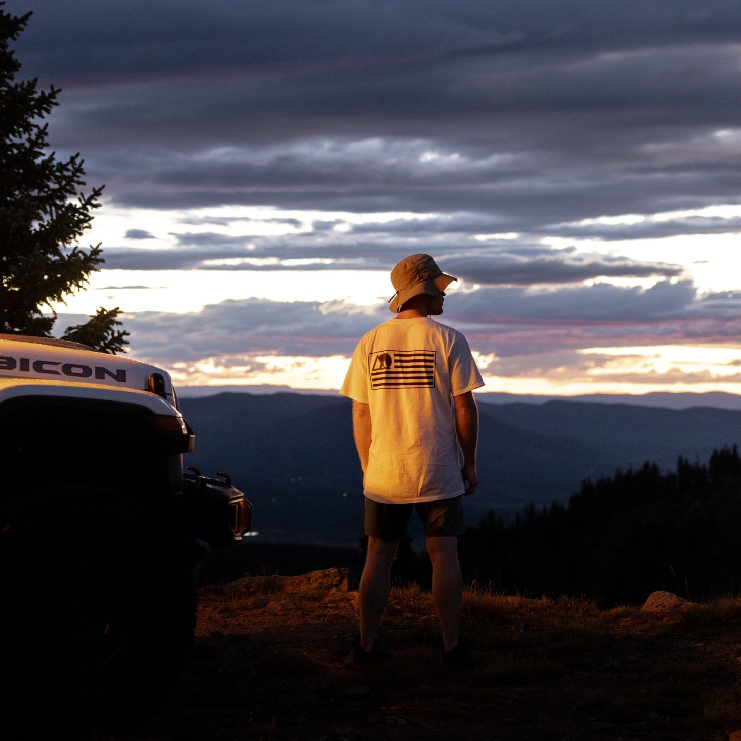 Adventure Life USA Flag Garment Dyed Tee