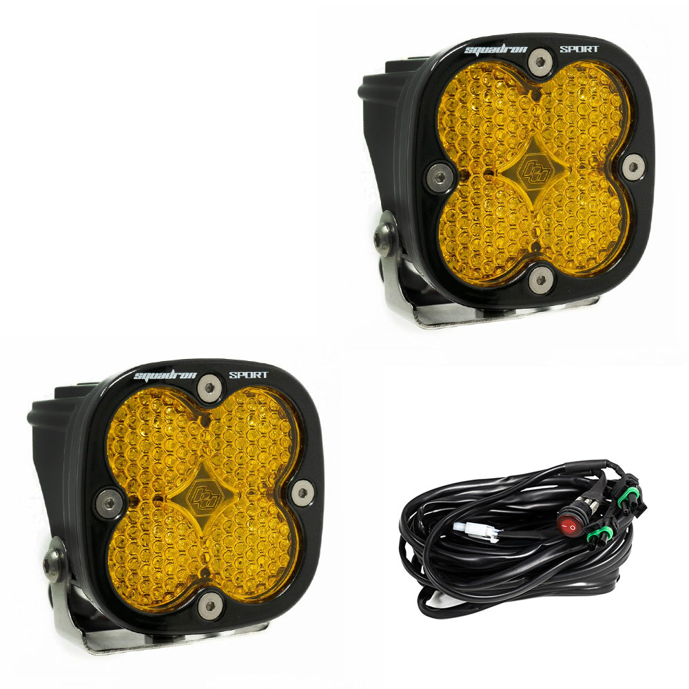 LED Light Pods Baja Amber Lens Work/Scene Pair Squadron Sport Baja Designs - 557816