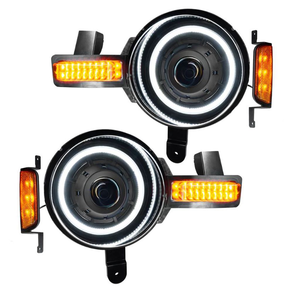 Oracle Lighting LED Headlights Oculus W/ White Halos Bronco 2021-2023