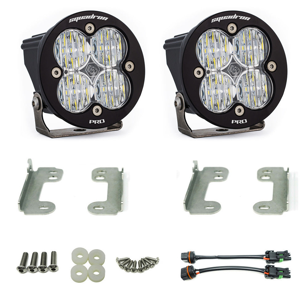 Jeep JK Fog Lights Pocket Kit Squadron R Pro Baja Designs - 597503