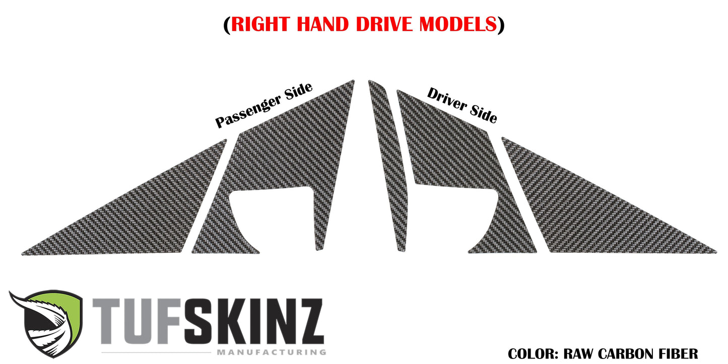 A-Door Pillar Overlays Fits 2012-2018 Ford Focus, RS, ST