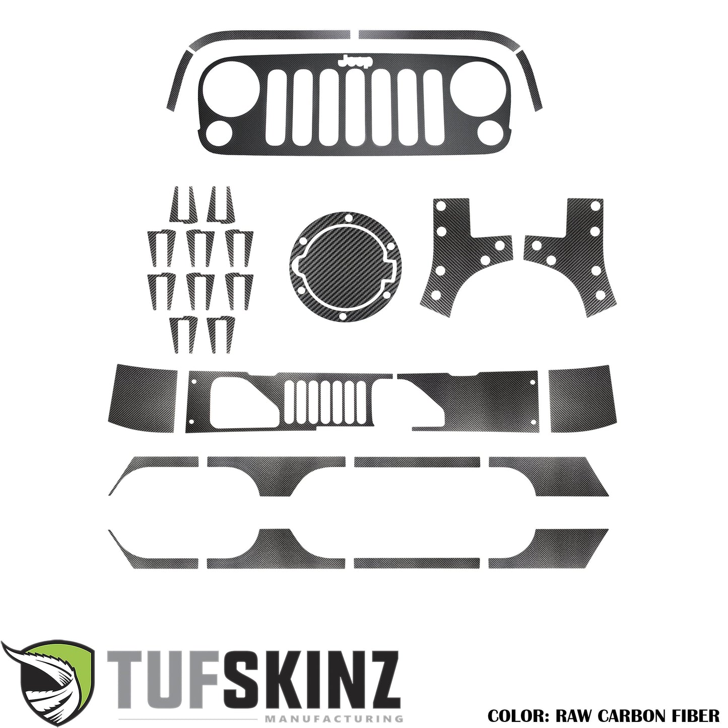 Exterior Trim Kit Fits 2007-2018 Jeep Wrangler JK