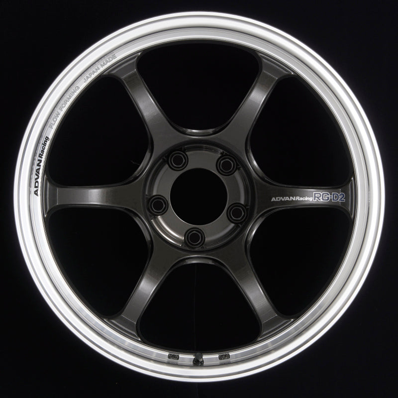 Advan RG-D2 17x8.0 +35 4x100 Machining and Black Gunmetallic Wheel