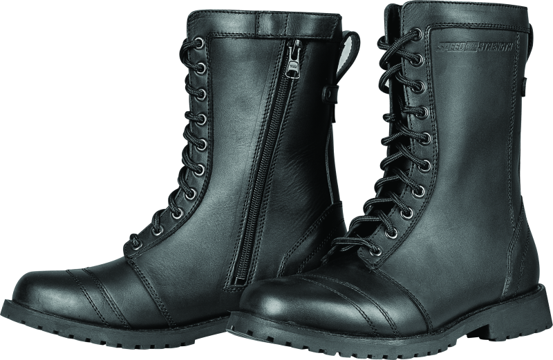 Speed and Strength Fast Times Leather Boots Black Womens Size - 6