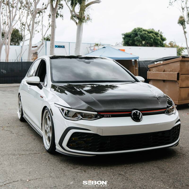 Seibon 22-23 Volkswagen Golf GTI/R TM-Style Carbon Fiber Hood