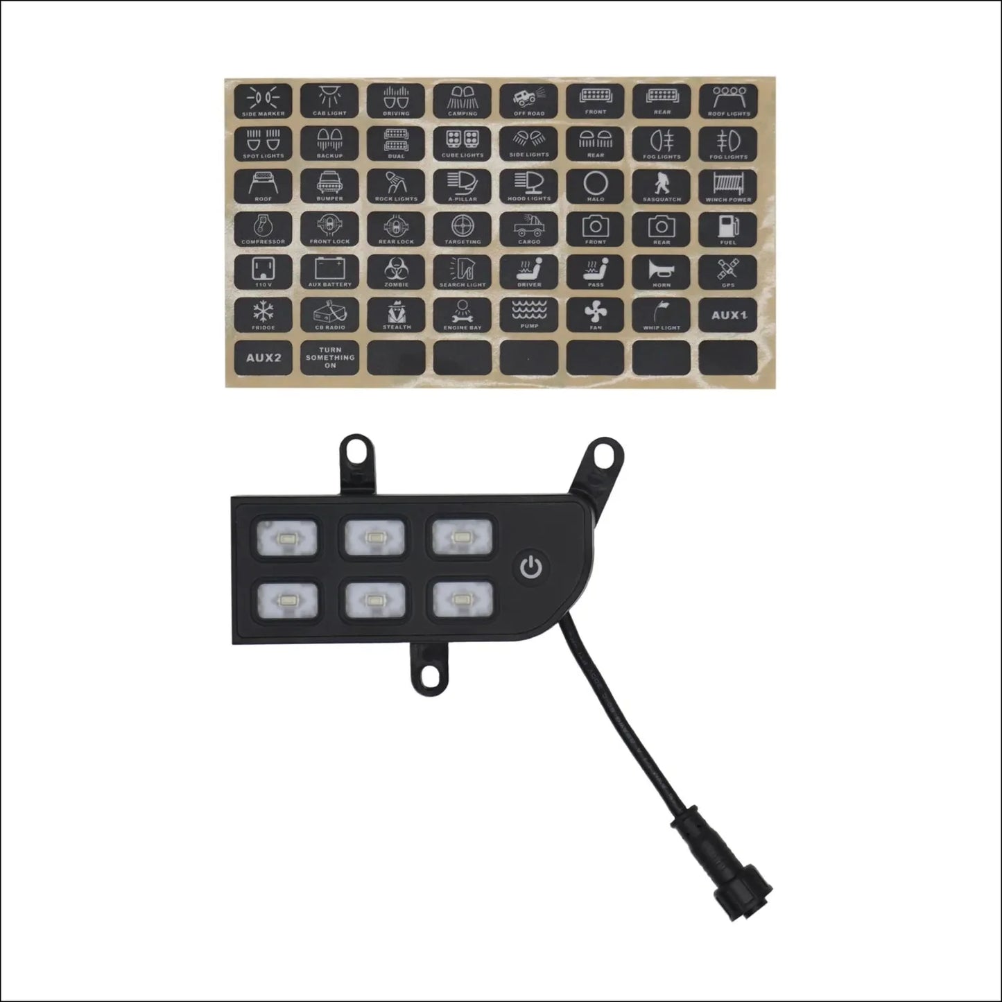 Voswitch JL300 Lower Dash Switch Panel for Jeep JL Wrangler 2018-2024 and Gladiator 2020-2024