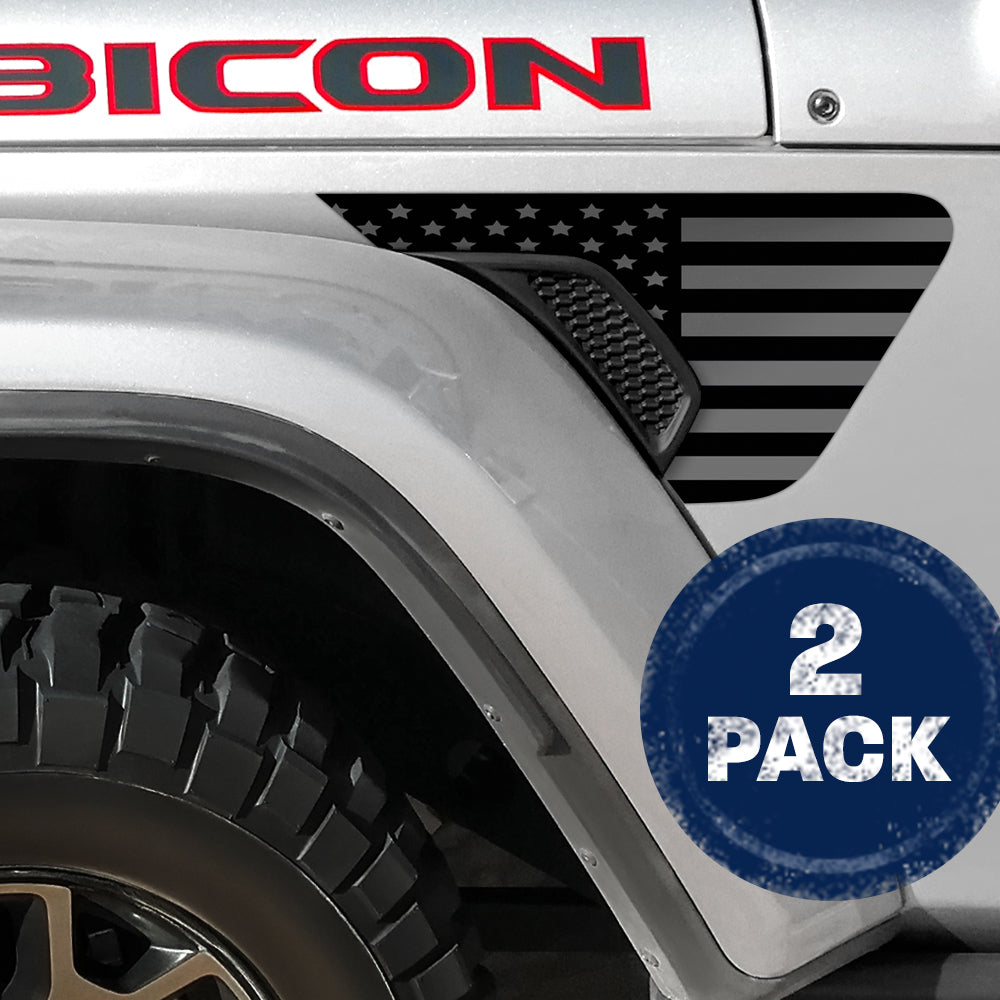 Blackout Flag 2pc Vinyl Fender Decal