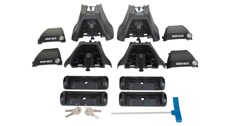 Rhino-Rack 07-21 Toyota Tundra 4 Door Pick Up Vortex 2500 2 Bar Roof Rack - Black