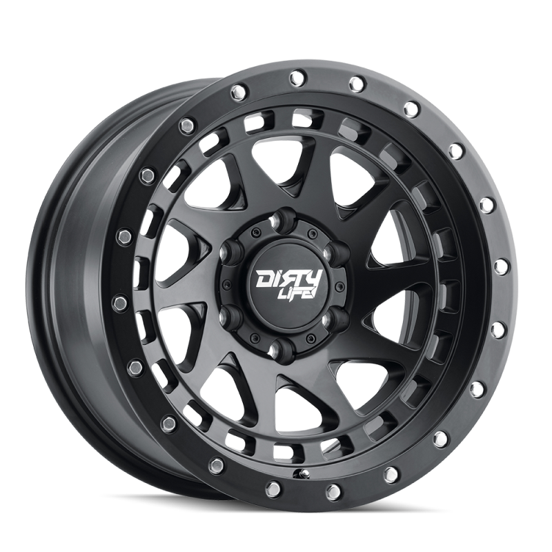 Dirty Life 9311 Enigma Pro 17x9/5x127 BP/-38mm Offset/71.5mm Hub Matte Black Wheel - Beadlock