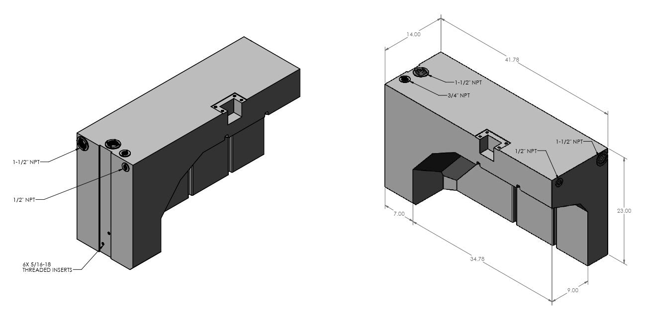 34 Gallon Wheel Well Water Tank (Passenger Side) for 2013-2025 Dodge / RAM Promaster 1500, 2500, 3500 136", 159" and 159" EXT