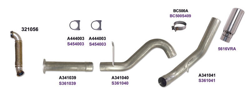 Diamond Eye KIT 5in DPF-BACK Single w/ TDP AL 07.5-10 Chevy/GMC 6.6L Duramax 2500/3500