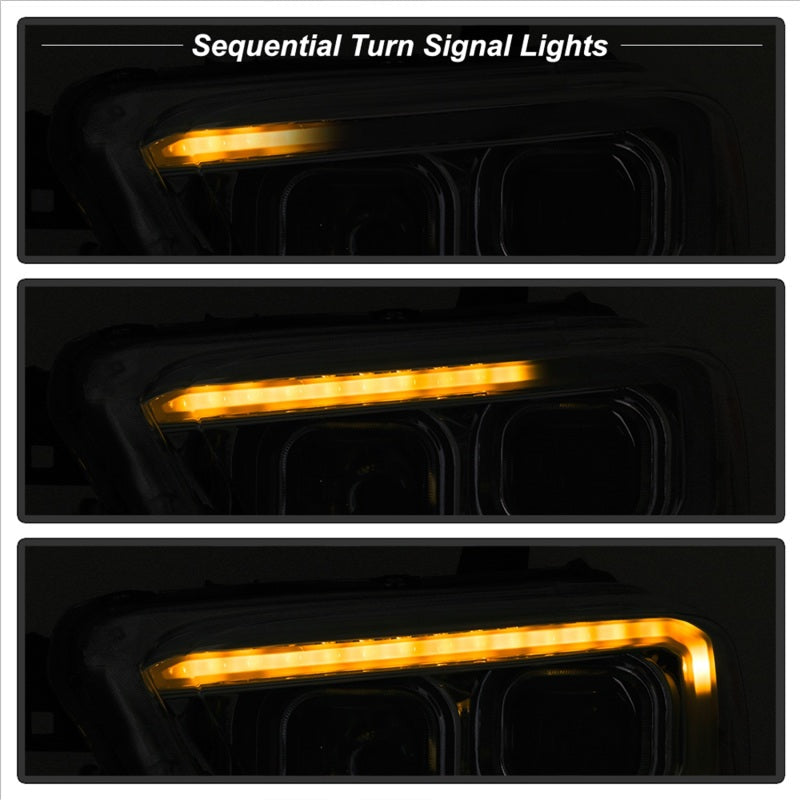 xTune 16-18 Toyota Tacoma SR/SR5 DRL Projector Headlights w/Turn Signal - Chrm (PRO-JH-TTA16-SR-C)