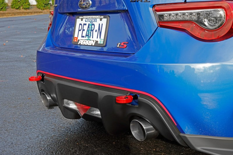PERRIN 13-25 Subaru BRZ / 13-20 Scion FRS & Toyota 86 / 22-25 GR86 Tow Hook Kit (Rear) - Red