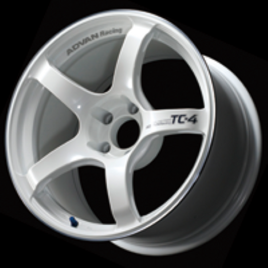 Advan TC4 15x5.5 +45 4x100 Racing White Metallic and Ring Wheel