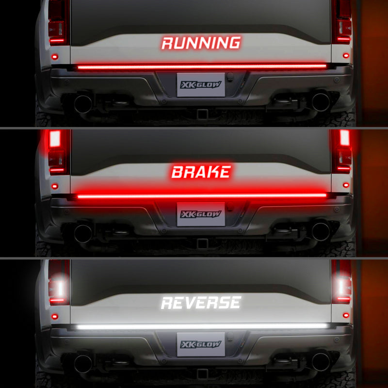 XK Glow Jeep & Truck Running Board Light w/ Turn Signal 2x48in White + Amber