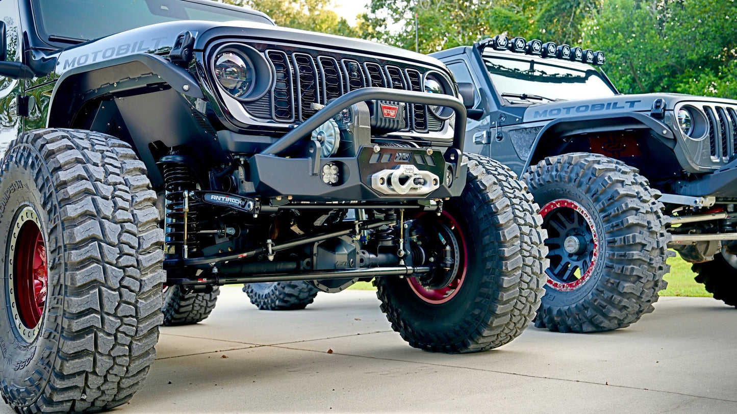 Gladius Frame Chop Bumper with Bull Bar for Jeep JK/JL/JT - fits WARN M8274 - Motobilt-MB1238-B