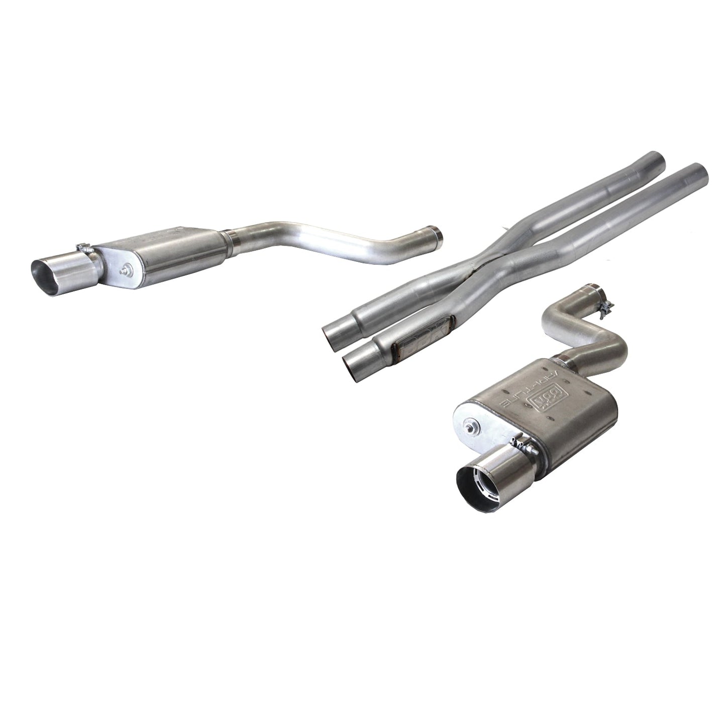 Ford Mustang GT Varitune Complete Cat Back Exhaust Kit With Resonator Delete Pipe 15-17