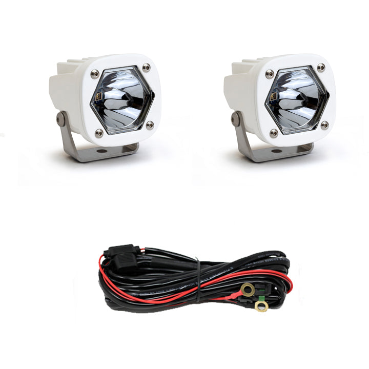 LED LIght Pods S1 Spot Laser White Pair Baja Designs - 387807WT