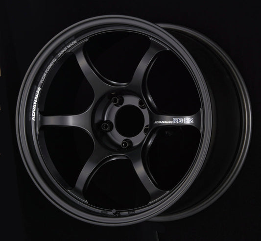Advan RG-D2 18x9.5 +35 5x120 Semi Gloss Black Wheel