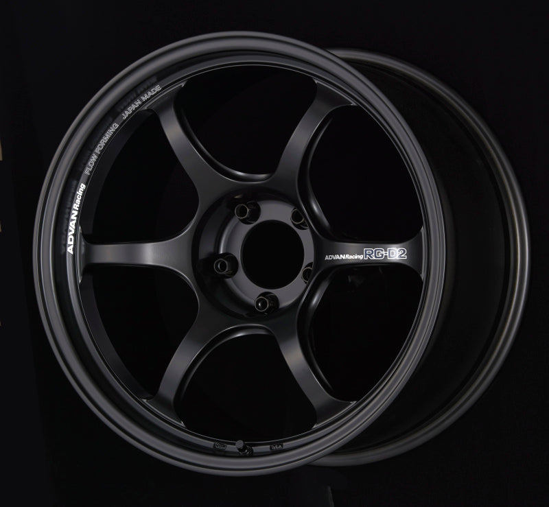 Advan RG-D2 18x9.5 +35 5x114.3 Semi Gloss Black Wheel