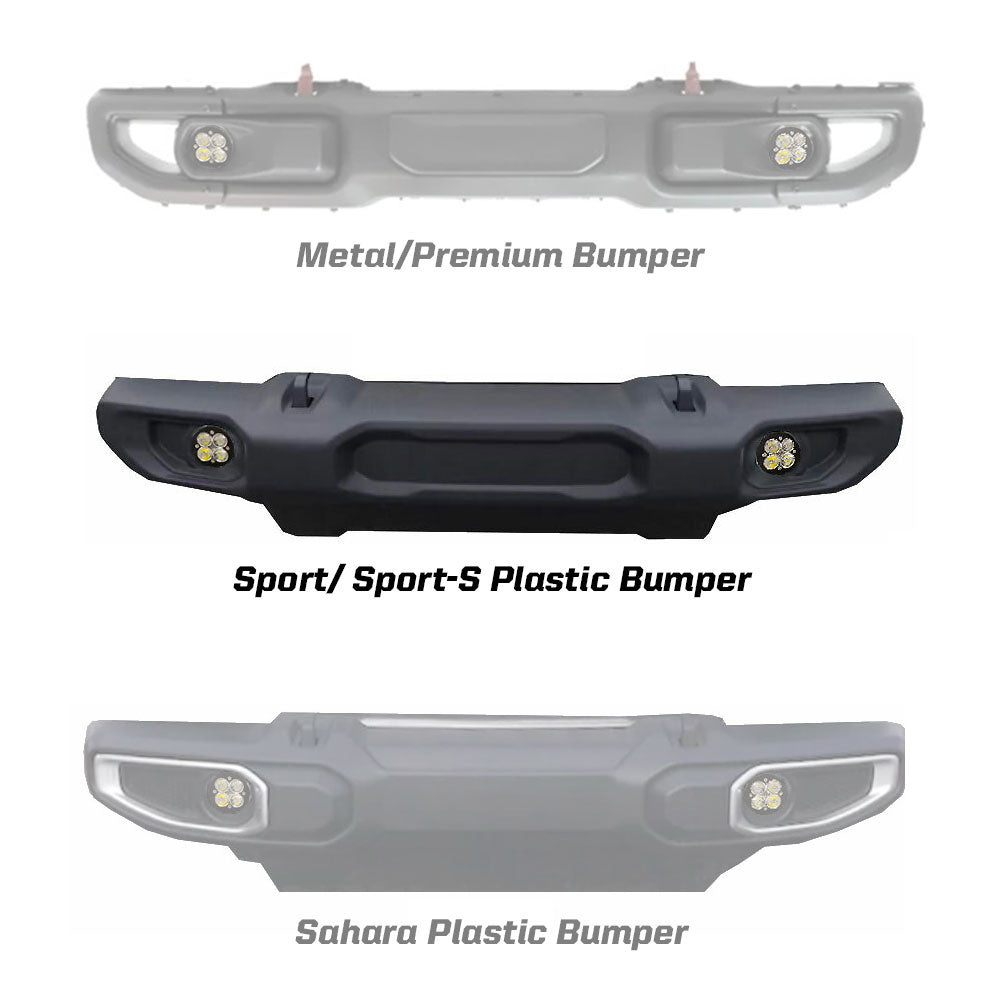 Jeep JL Fog Pocket Kit 2018 Wrangler JL Squadron Sport Series Baja Designs - 447066