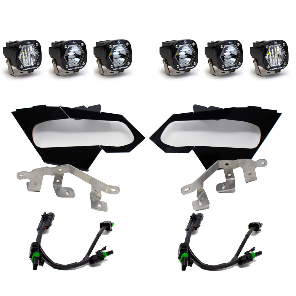 Can-Am X3 Headlight Kit S1 Laser W/C Baja Designs - 447075
