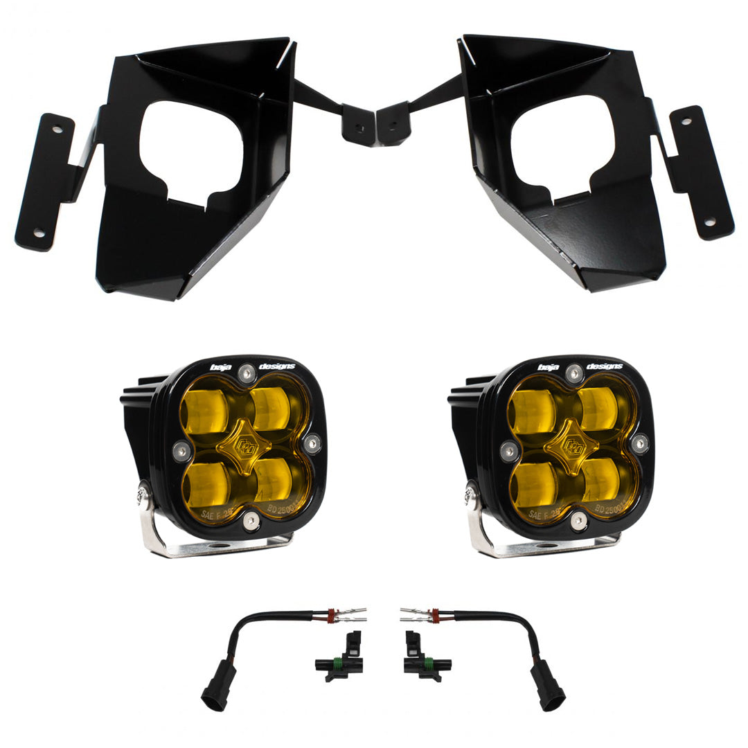 Silverado 1500 Fog Pocket Kit 16-18 Squadron SAE Baja Amber Baja Designs - 447535