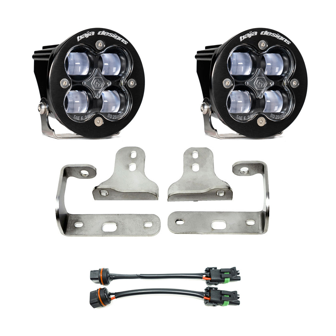 Jeep JL Fog Light Squadron-R SAE 18-Pres Wrangler JL Sport/Sport-S Fog Pocket Kit Baja Designs - 447622