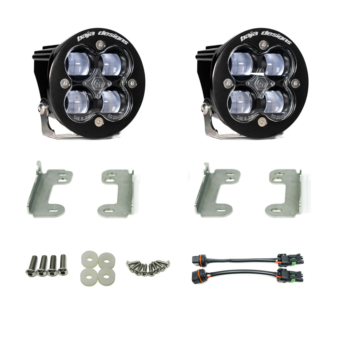 Jeep JL Fog Pocket Kit For 18-20 Wrangler JL Sahara Squadron Clear Lens SAE FPK Baja Designs - 447635