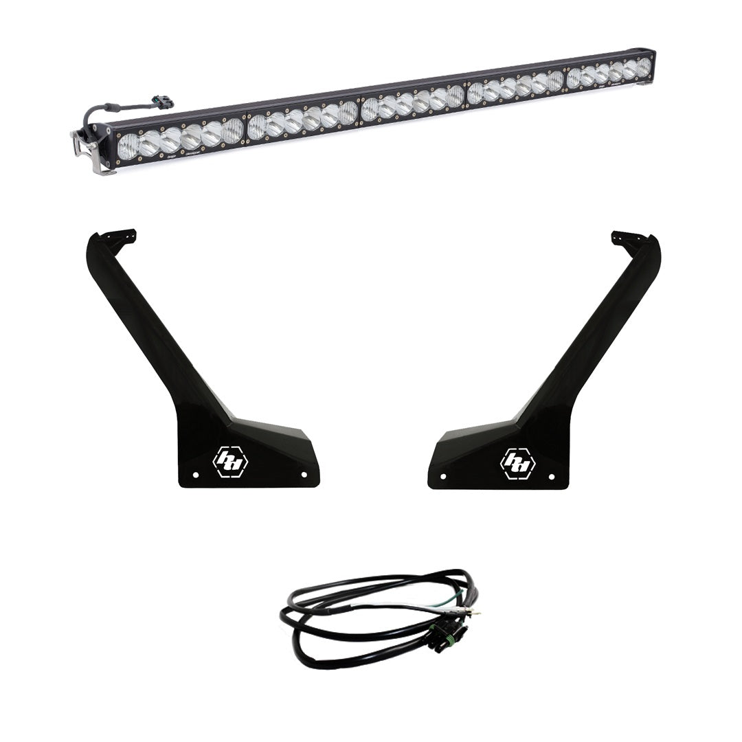 Jeep JL/JT Roof Bar LED Light Kit 50 Inch OnX6+ w/Upfitter Baja Designs - 447666UP