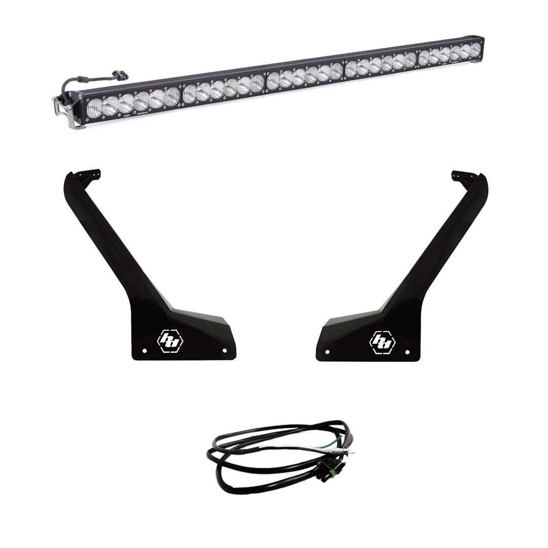 Jeep JL/JT Roof Bar LED Light Kit 50 Inch OnX6+ w/Upfitter Baja Designs - 447666UP