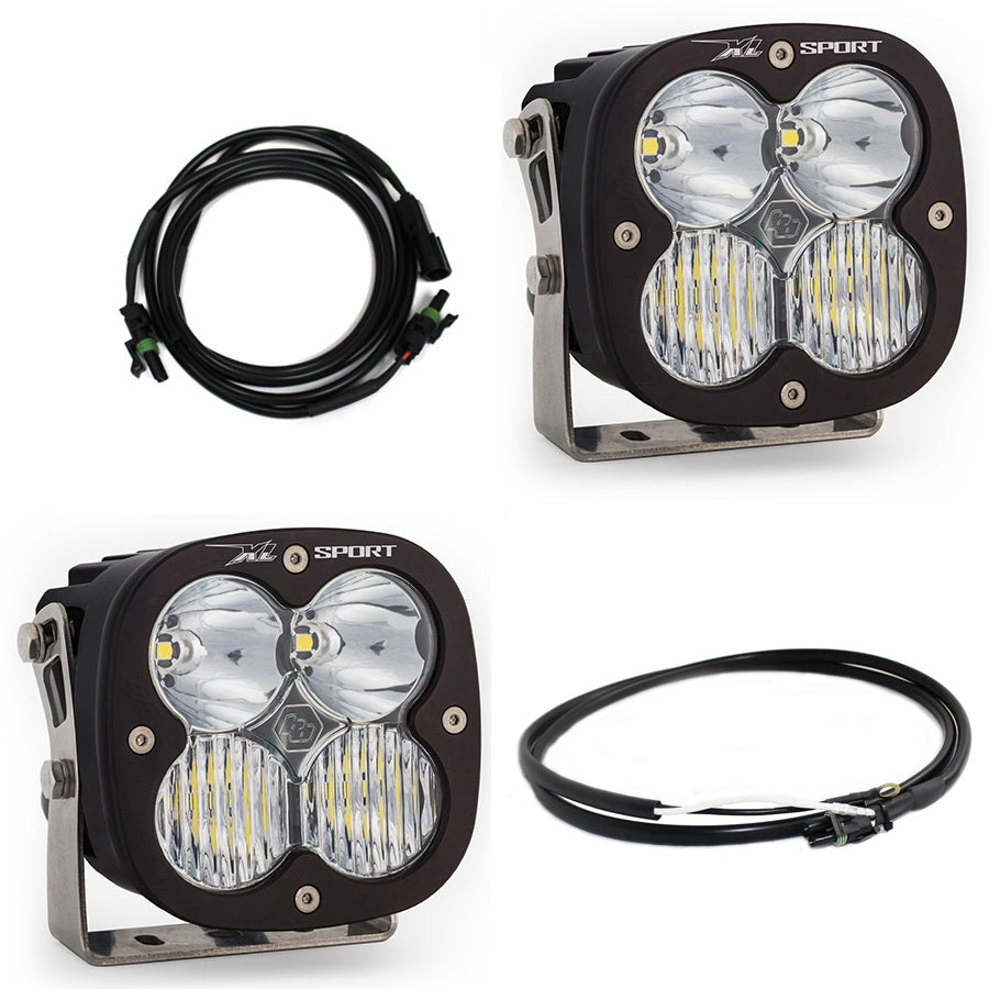 Jeep JL/JT Rubicon Steel Bumper LED Light Kit XL Sport w/Upfitter Baja Designs - 447667UP