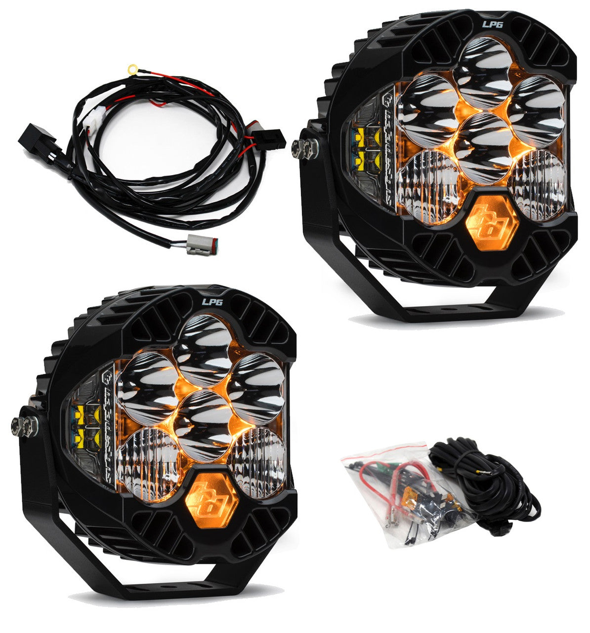 Jeep JL/JT Rubicon Steel Bumper LED Light Kit LP6 Baja Designs - 447671