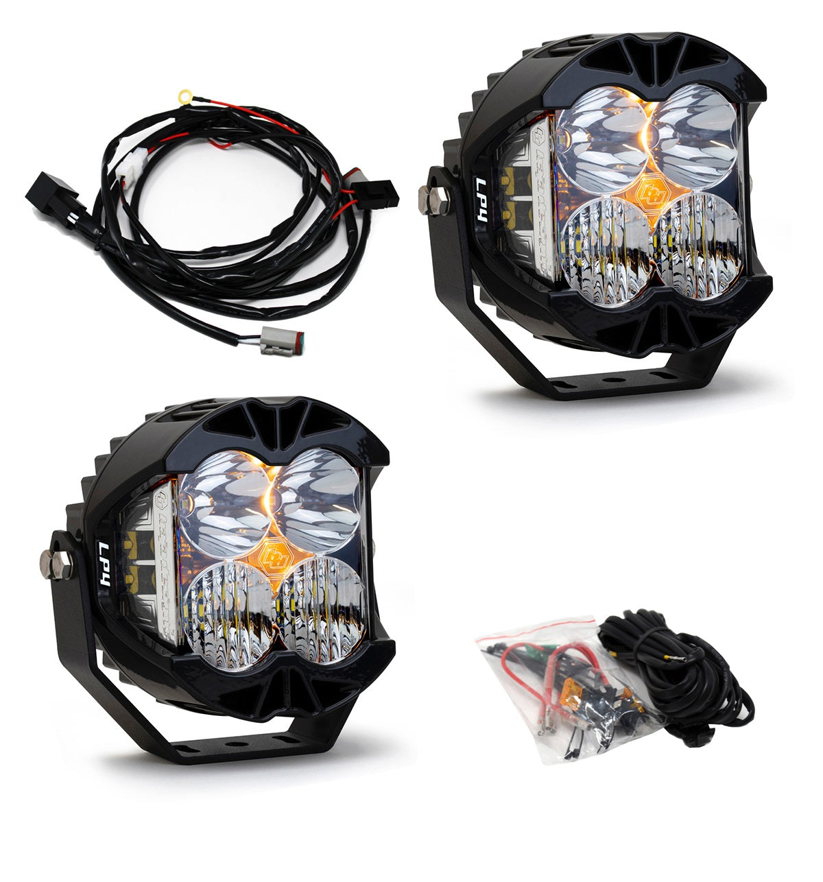 Jeep JL/JT Rubicon Steel Bumper LED Light Kit LP4 Baja Designs - 447672