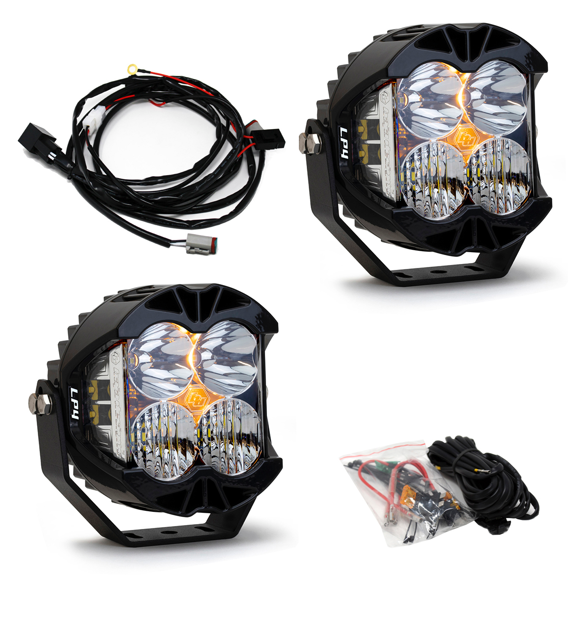 Jeep JL/JT Rubicon Steel Bumper LED Light Kit LP4 Baja Designs - 447672