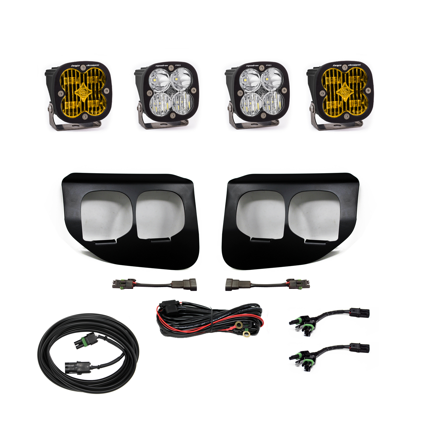 Ford Super Duty (20-22) Fog Lights Dual FPK Baja Amber SAE/Pro DC Baja Designs - 447737